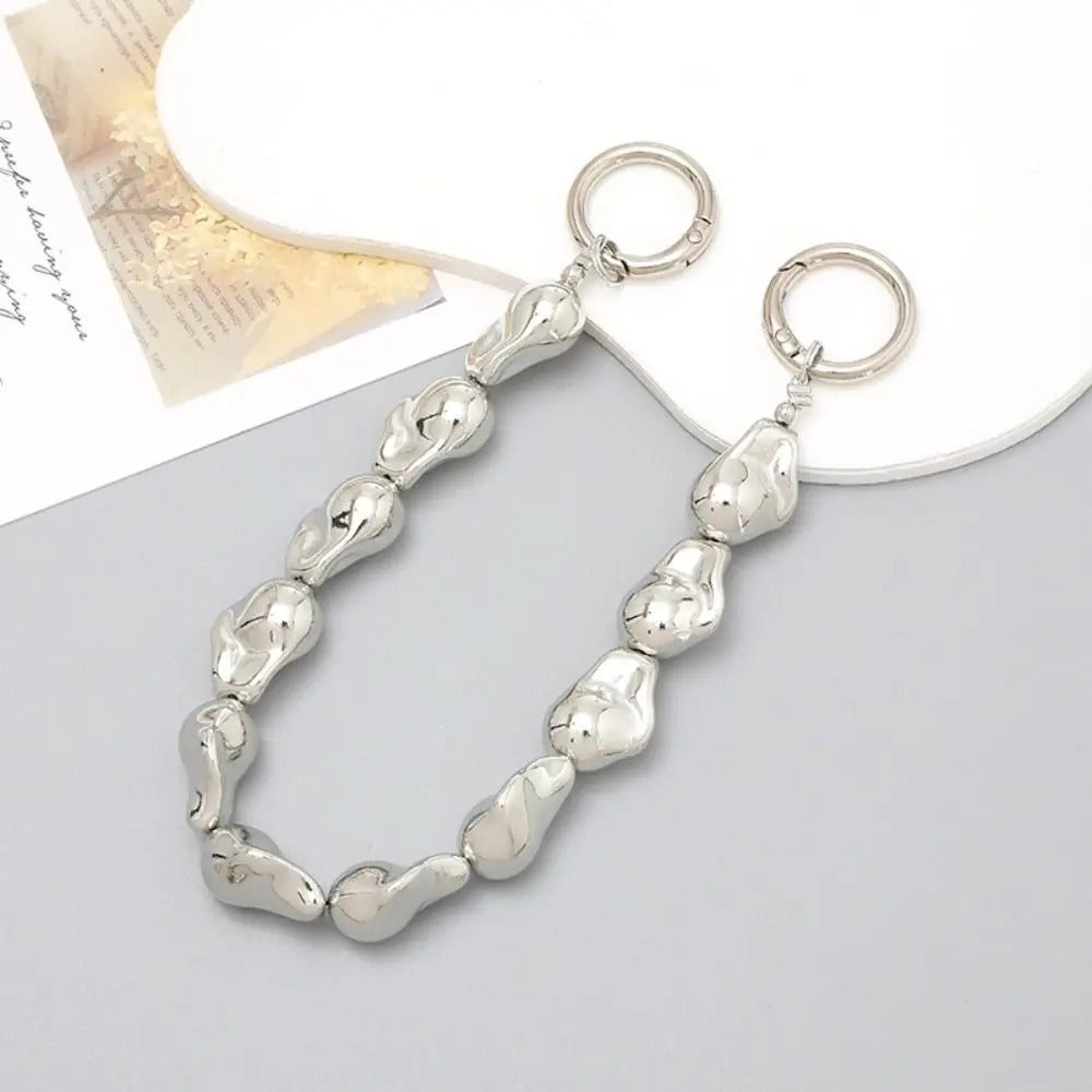 Strap - 33cm/13inch Phone Strap for iPhone 16, 15, 14, 13, 12, 11 & Samsung Galaxy β Gold, Silver, White, Pearl