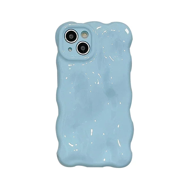 bubble | 3D Bubble Wave Pattern Phone Case For iPhone 16 15 14 13 12 11 Pro Max 14promax 14pro Soft Shockproof Back Cover