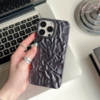 tin matte | Frosted Tin paper Pattern Phone Case For iPhone 15 14 13 12 11 Pro XS Max XR X 14promax Luxury Soft Shockproof Cover