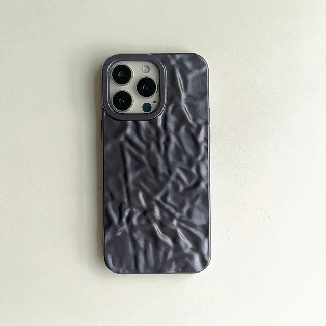 tin matte | Frosted Tin paper Pattern Phone Case For iPhone 15 14 13 12 11 Pro XS Max XR X 14promax Luxury Soft Shockproof Cover