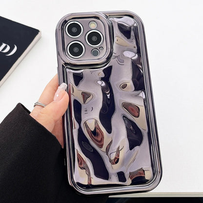 meteorite | 3D Electroplated Meteorite Pattern Phone Case For iPhone 16 15 14 13 12 11 Pro Max 14promax Soft Shockproof Back Cover