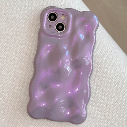 Bubble Pearls iPhone Case - 3D Textured Pearl Glaze in Purple and Pink for iPhone 16, 15, 14, 13, 12, 11 (Pro, Pro Max, Plus)