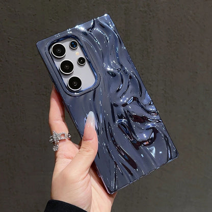Wrinke Samsung Galaxy Case - Metallic Silver, Blue, Purple, Pink, Rose Gold and Gold for Galaxy S23, S24, S25