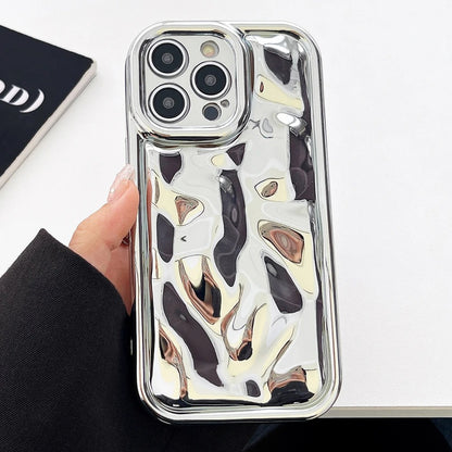 meteorite | 3D Electroplated Meteorite Pattern Phone Case For iPhone 16 15 14 13 12 11 Pro Max 14promax Soft Shockproof Back Cover